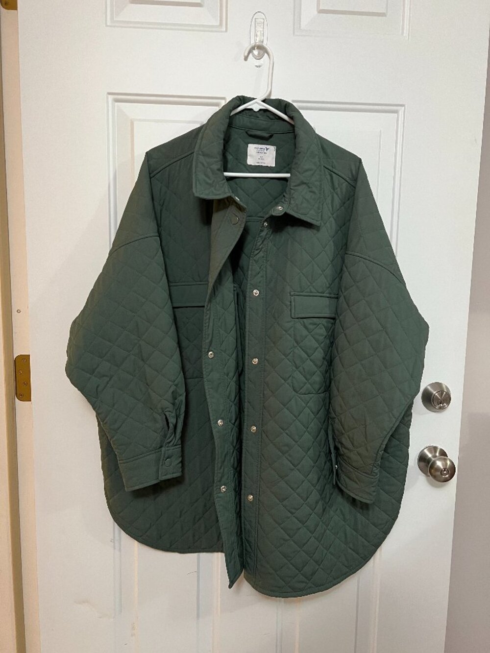 Old Navy StretchTech Oversized Quilted Shacket Green 3X Plus